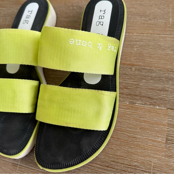 Rag & bone mila sandals acid green slides - Picture 5 of 5